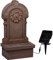 dobar® 96090e Solarbrunnen Poseidon | Gartenbrunnen mit LED Beleuchtung | Terrassenbrunnen aus Polyresin | Zierbrunnen Outdoor |Design Springbrunnen Kunststein | 40 x 26 x 76 cm | Steingrau