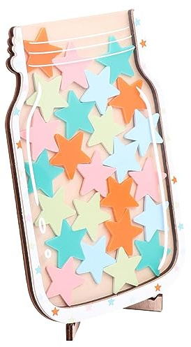Stern Belohnungsglas Star Reward Jars, Personalisiertes Belohnungssystem Für Kinder, Positives Verhaltensdiagramm Sterne Belohnungsglas Töpfchentraining Geschenke Für Jungen Und Mädchen (Stil A)