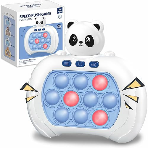 Quick Push Pop Game It Fidget Toys Pro for Kids & Adults, Handheld Game, Fast Puzzle Game Machine, Push Bubble Stress Toy, Gift for Boys, Girls, Teens