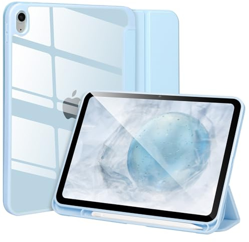 Case Compatible with iPad 11/10th Gen 2025/2022 10.9’’,Case for iPad 11/10th gen Shockproof Hard Shell Clear Cover with Pencil Holder,Tablet cover for iPad 11/10th gen with Auto Wake/Sleep,Blue