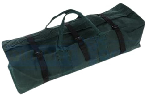 Dunnet Tools Canvas Tool Bag 30 Inch With Rope Handles Wide Mouth Polyester Tool Bags Heavy Duty For Large Spanners Wrenches Storage Plumber Electrician Bag for Tools