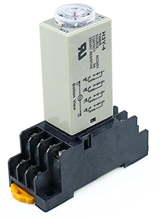 elektronischer Schalter H3Y-2 0-3M Power On Zeitverzögerung Relais Timer DPDT 8Pins Spannung: 220V 110V 24V 12V (Size : DC24V)