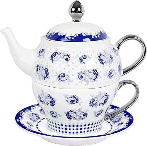 JKJZSALJ Tazza da caffè, Set di Tazze da Teiera in Porcellana Bianca, Tazza da Coppia Creativa Tazza da Colazione per Ufficio in Casa, Tazza da Latte