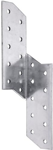 Parotec 10 Ancrages fermes-poutres droit, montage, connexion chevrons-poutres, équerre acier renforçant structure bois, galvanisé, 40 x 170 x 100 x 2 mm