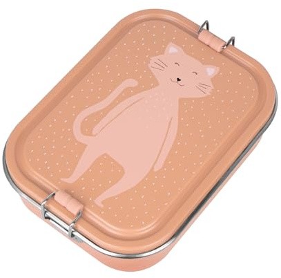 Trixie - Boîte à Repas pour Enfants en Acier Inoxydable - Grand Modèle - Mrs. Cat (Chat)