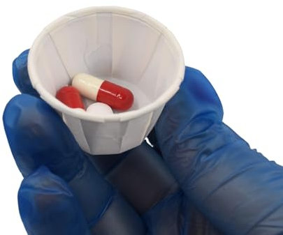 1oz Wax Paper Medicine Cups - 28ml, Pack of 250 | Eco-Friendly & Leak Resistant Pots | Perfect for Medical, Pills, Lab Sampling, Home Food Service & Portion Control