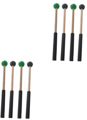 HEMOTON 4 Paar Drumsticks Percussion Drum Mallets Zungentrommel Zubehör Percussion Marimba Mallets Marimba Instrument Percussion Mallets Instrument Sticks Zungentrommel Mallets Holz