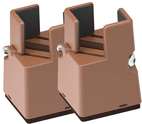 CONGARTENO 2pcs Adjustable Bed Risers Furniture Riser Blocks for Couch Table Sofa Supports up to Stable Easy to Install Height Adjustable