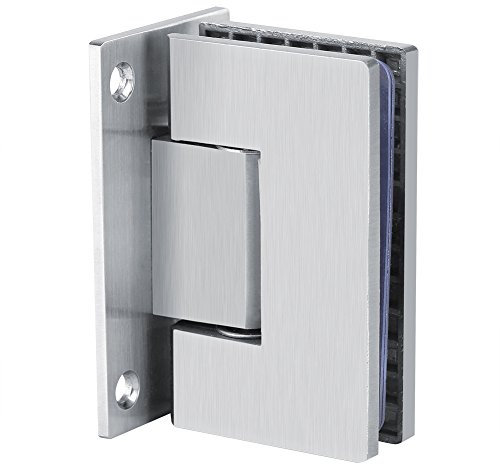 Türen Scharniere, Türscharnierklemme, Türscharnier Glastürscharnier, Badezimmerklemme, Drehscharniere, Duschtürscharnier, Edelstahl 90 Grad rahmenloses Wand-zu-Glas-Duschtür-Wandmontagescharnier