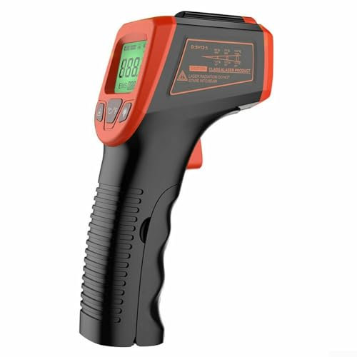 Oniissy Digital Infrared Thermometer for IR Industrial LCD Temperature Pyrometer,Non-Contact Thermometer LCD Backlit Digital Display,for Vehicle Repair/Cooking/BBQ/Freezer/Food