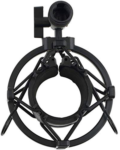 Msuiiixcccc Universal 3KG Bearable Load Mic Microphone Shock Mount Clip Holder Stand Radio Studio Sound Recording Bracket Black Professional