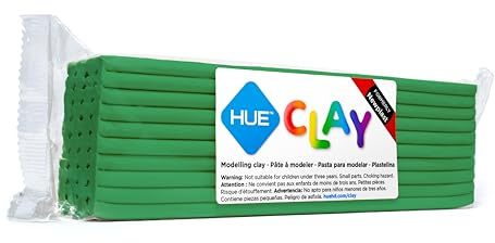 HUE Clay Knete 500g Grün, Nicht trocknende Modelliermasse
