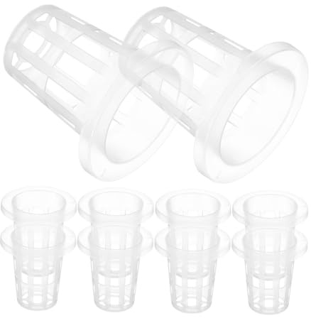Happyyami 50pcs Hydroponic Net Cups Planting Basket Pots with Advanced Root Control Durable Plastic Nursery Containers for Indoor Outdoor Gardening Slotted Mesh Design for Healthy Root