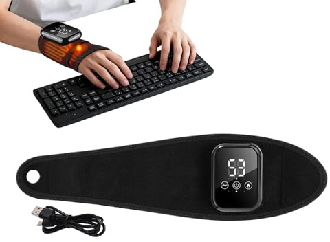 Almohadilla Térmica Para Muñeca Masajeador Vibratorio Recargable Con 3