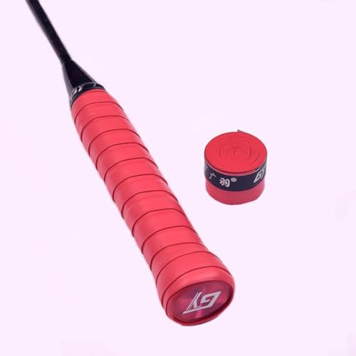 Jonikuper Griffband für Tennis, Badminton, Squashschläger, rutschfest, Handkleber, 110 cm Länge, für Sportgeräte, Lenker und Angelrute, Rot
