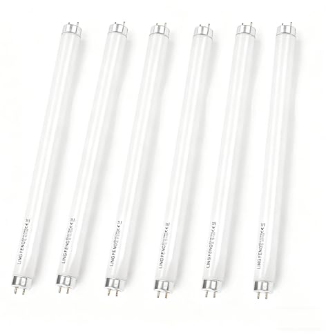 Fluorescent Light Tubes 2ft Kitchen, 18w Tube Light Lamps 600mm, T8 Cool White 6500k, G13 Base Low Energy Consumption, Emergency Energy Saving Light for Cabinet, Garage,600mm 18w,6PCS