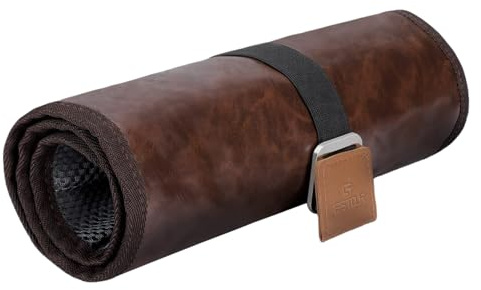 Bolsa de Aseo para Hombres Bolsa de Viaje cosmética para Hombres Impermeable de PU Rollo Organizador de higiene Compacto para Uso Diario Viajes Cortos Esenciales de Viaje