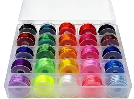 Kluz Armband Schnur Elastische Schmuckschnur Set mit 25 Farben, Schmuckfaden aus synthetischem Material in Box für Perlenarbeiten, Dehnbare Schnur für DIY Accessoires, Bastelset für Erwachsene