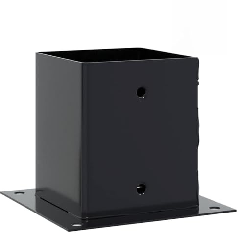 Lot de 12 supports de poteau carrés en acier 121 x 121 mm