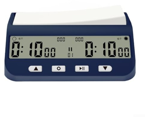 Digital Chess Clock Timer Multi-Mode ABS Portable Professional Chess Timer with Delay Bonus Fischer Mode Compact Board Game Clock for Go Shogi Chinese Chess Large Screen Chess Timer 14cm Memory