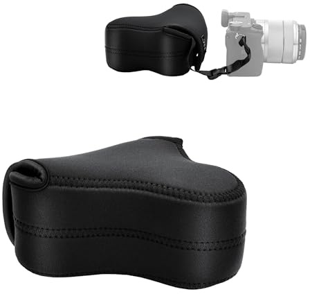 JJC Custodia per Fotocamera Mirrorless Borsa Ultraleggera per Sony A6400 A6500 A6300 A6000 A5100 A5000 con Obiettivo