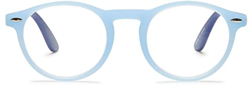 KOOSUFA Lesebrille Herren Damen Retro Runde Nerdbrille Lesehilfen Sehhilfe Federscharniere Vollrandbrille Anti Müdigkeit Brille mit Stärke 0.0 1.0 1.5 2.0 2.5 3.0 3.5