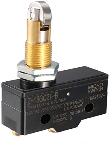sourcing map Z-15GQ21-B 1NO + 1NC Panel Mount Roller Plunger Micro Limit Switch