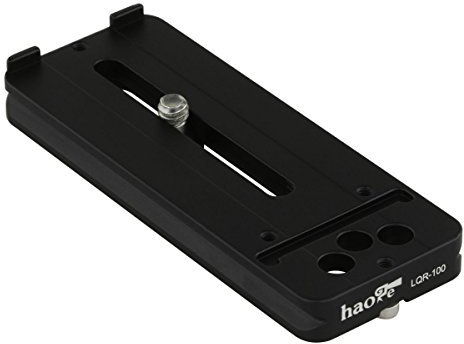 Haoge LQR-100 Universal-Objektivfuß, Schnellwechselplatte, 98 mm, für Nikon, Olympus, Fujifilm, Tokina, Tamron, Sigma, Pentax, Sony, Teleobjektiv, kompatibel mit Arca Swiss Stativ-Kugelkopf