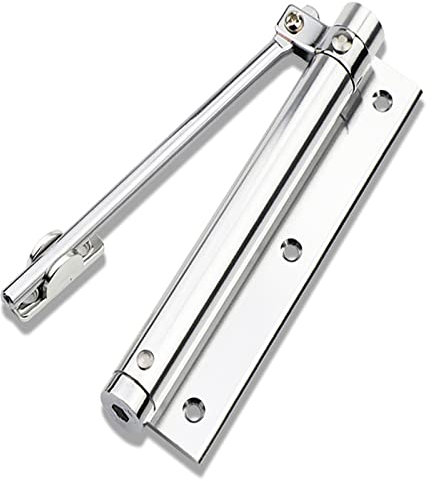 WANLIAN Stainless Steel Adjustable Automatic Door Closer – Silver, for Residential/Commercial/Home/Office/Hotel/Fire Doors