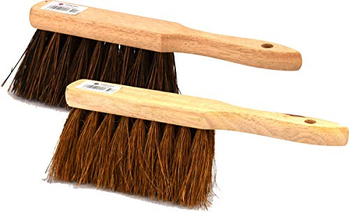 10.5 Soft Coco & Hard Bassine Wooden Hand Brush Set 2pk