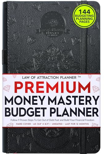 Law of Attraction Budget & Wealth Planner - A 12 Month Journey to Financial Freedom (Undated, New Black Moonflower)