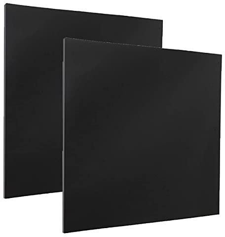 DARENYI 2 Pezzi Lastre Plexiglass 3mm Fogli in Acrilico Nero Pannello Plexiglass per Decorazione Domestica, Display, Cornice, Pittura (30 x 30 cm)