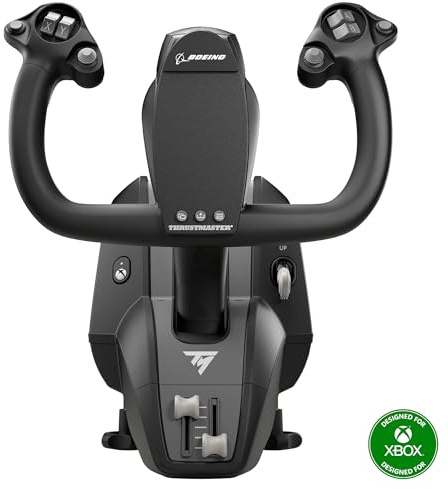Thrustmaster TCA Yoke Boeing Edition Sistema de Aviación PC/Xbox | 787 Dreamliner 1:1 Nachbildung, Pendelbewegung, 21,1 cm Reise, Ganzmetallbau, 18 Aktionstasten, einstellbare Federspannung