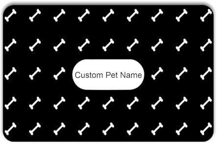 Personalisierte Futtermatte für Hunde und Katzen – rutschfest & Einfach zu Reinigen – Futternapf-Unterlage für Haustiere – Große Fressnapf-Matte für Hund und Katze(Knochen)