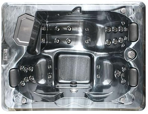 Outdoor hidromasaje SPA Pool Fiji Pearl Shadow - con Cubierta - Medidas 210 x 160 x 80 cm - 31 chorros de Masaje, Bluetooth - Sistema de Audio, SPA Pool para 3 Personas