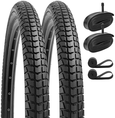 YunSCM 2Pcs Faltbar 29 Zoll Reifen 29x1.95 Mantel 50-622 Plus 2Pcs 29 Zoll Schlauch AV32mm Ventil kompatibel 54-622 29 Fahrradreifen City Bikes, Rennräder, Mountainbike 29X1.90 29x1.95 29x2.0