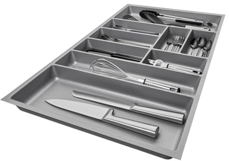 SO-BOX 2 Besteckkasten, Silbergrau, B=80,9 x T=46,2 cm, mit Kanvas-Struktur | Für Nobilia-Schubladen bis Juli 2012, Breite 90 cm, Tiefe 46,2 cm.