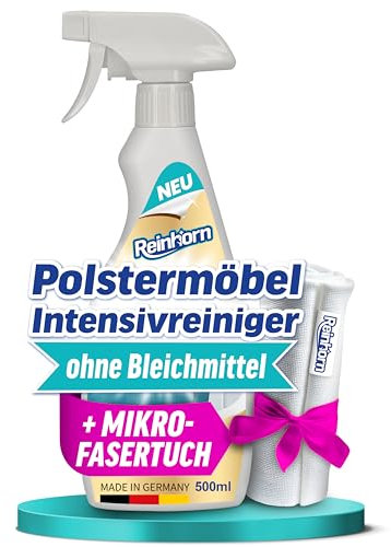 REINHORN Detergente per tappezzeria con frantoio molecolare senza inquinamento grazie alla formula priva di tensioattivi, speciale detergente intensivo per tessuti e pelle, detergente per divano, auto