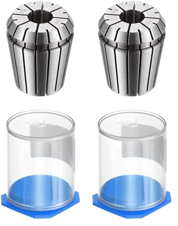 sourcing map 2pcs ER32 Spring Collet 1/2 Chuck 0.008 High Precision 65Mn Spring Steel for CNC Milling Lathe Tool Engraving Machine