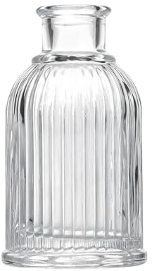OHEETU 100ml/3.4oz Empty Clear Glass Diffuser Bottles Round Aromatherapy Diffusers Jar Perfume Accessories for DIY Replacement Sticks Holder Sets Essential Oils Crafts Decor