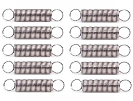 10 Stücke 304 Edelstahl Spannfeder Zugfeder Mit Haken 20mm, Durchmesser 0,5mm, Außendurchmesser 4,0mm