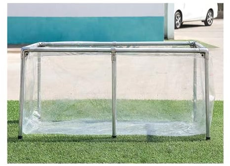 Piscine Fuori Terra, Acquario Trasparente, Tela Impermeabile Anti età, Uso Domestico All'aperto, Allevamento Koi Pesci Ornamentali, Specifiche Complete(Clear,80x80x50CM)