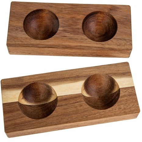 PRETYZOOM Porta Huevos de Madera Marrón para Refrigerador Bandeja Plana para Almacenamiento de Huevos Fácil de Limpiar Adecuado para Hornear