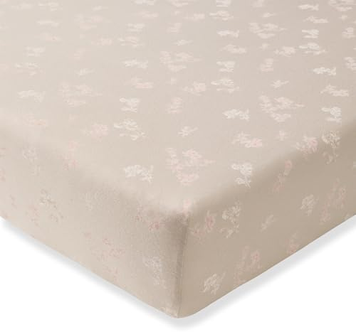 Burts Bees Spannbettlaken für Babybett, einfarbig, Bio-Baumwolle, passend für Standardbetten und Kleinkindermatratzen, Säuglings-Essentials, 71,1 x 132,2 x 14,9 cm