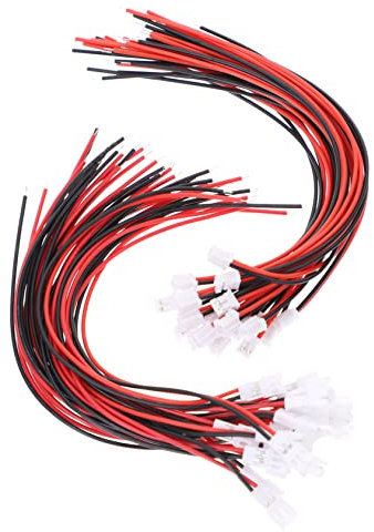 SOLUSTRE 2 Pin Female Spade Connectors Wire Extension Lead 20pcs with Pvc and Copper, Easy to Inspect and Good Electrical Conductivity, Suitable for 3d Printer Applications