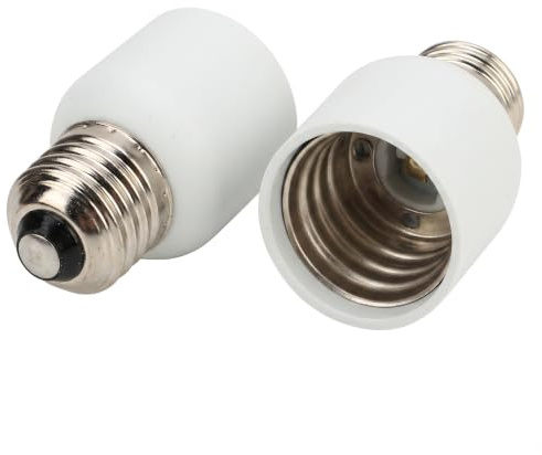 UPALDHOU 2pcs E27 a E40 Socket Adapter, 110‑240V Adaptador de Encendido de Luz E40 Adaptador Converter