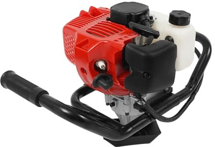 Motore a gas a 2 tempi per trivellazione 52 CC per pali, escavatore, 6700 rpm, a benzina, escavatore, forza di pressione regolabile, per piante, palmare, trivellatore da giardino, tranne le corone