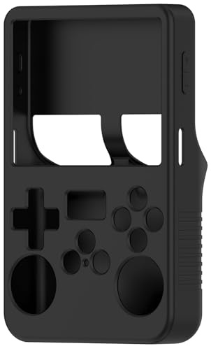 LOKEKE Compatible with R36S Handheld Game Console Protective Case Cover, Silicone Protective Case Cover Shell Compatible with R36S Handheld Game Console(Black)