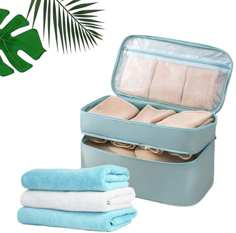 Bolsa de ropa interior de viaje plegable organizador de almacenamiento para ropa interior, bolsa de lencería portátil | estuche para sujetadores y bragas, soporte de de almacenamiento, separador