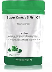 ECO-VITS Super Omega 3 Olio di Pesce 2000mg 365 Capsule